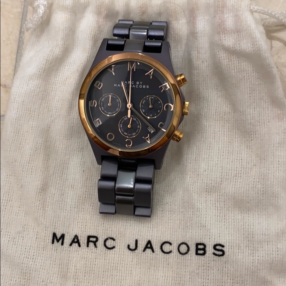 Marc by Marc Jacobs Gunmetal and Gold Watch